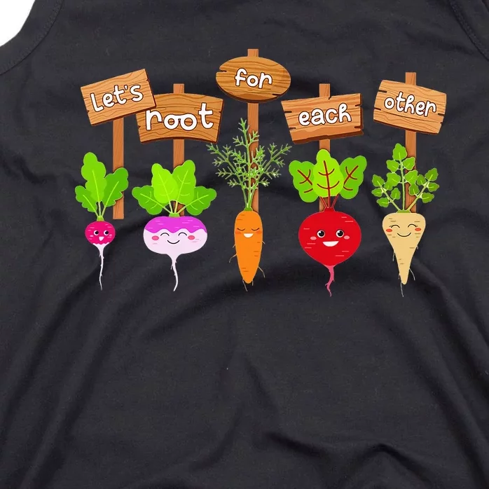 Let's Root For Each Other Funny Vegetable Vegan Tank Top