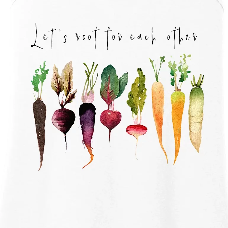 Let’s Root For Each O Ther Vegetables Gardening Gardeners Ladies Essential Tank