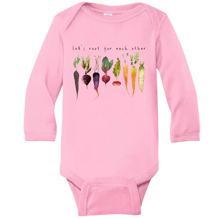 Lets Root For Each Other And Watch Each Other Grow Baby Long Sleeve Bodysuit