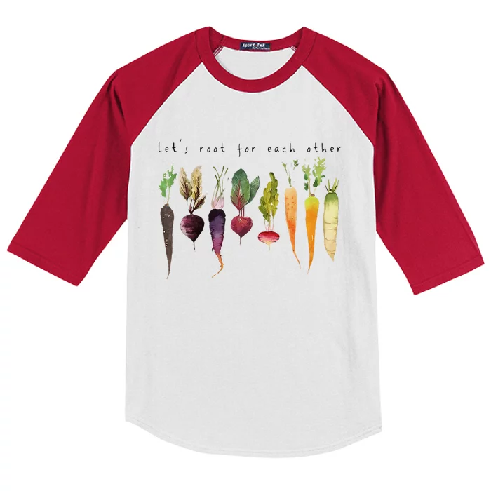 Lets Root For Each Other And Watch Each Other Grow Kids Colorblock Raglan Jersey