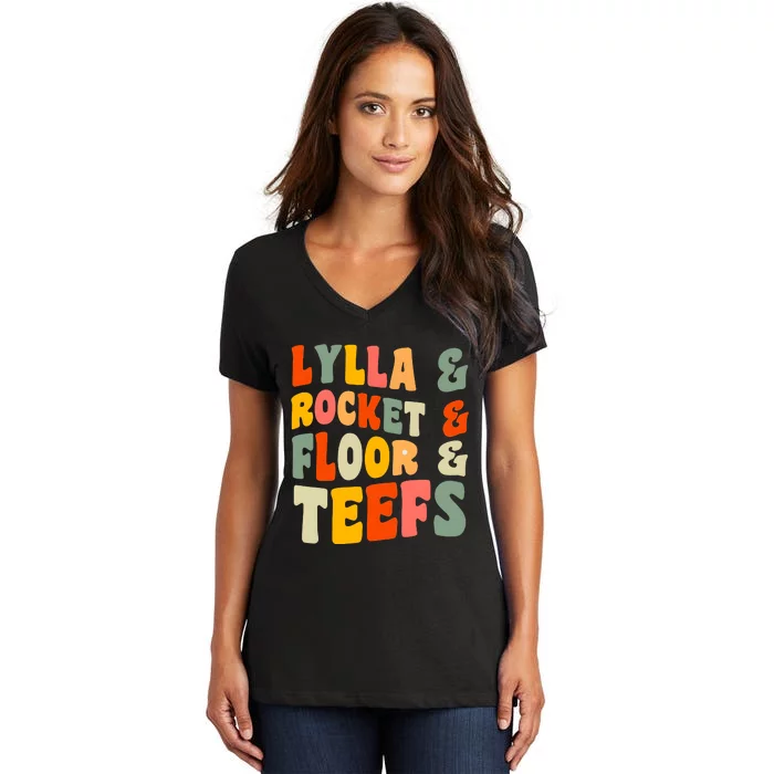 Lylla Rocket Floor And Teefs James Gunn Women's V-Neck T-Shirt