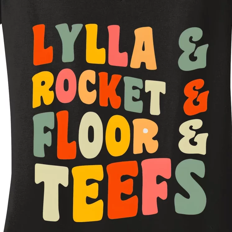 Lylla Rocket Floor And Teefs James Gunn Women's V-Neck T-Shirt