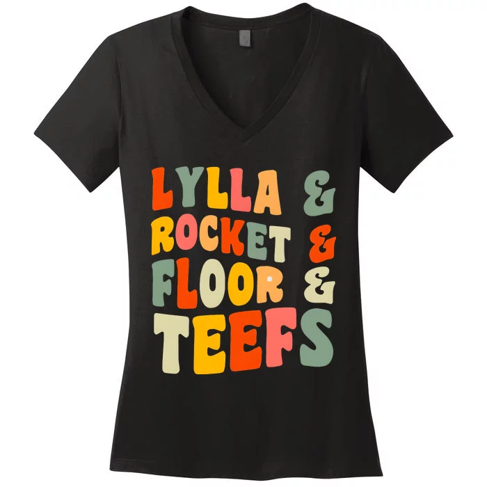 Lylla Rocket Floor And Teefs James Gunn Women's V-Neck T-Shirt