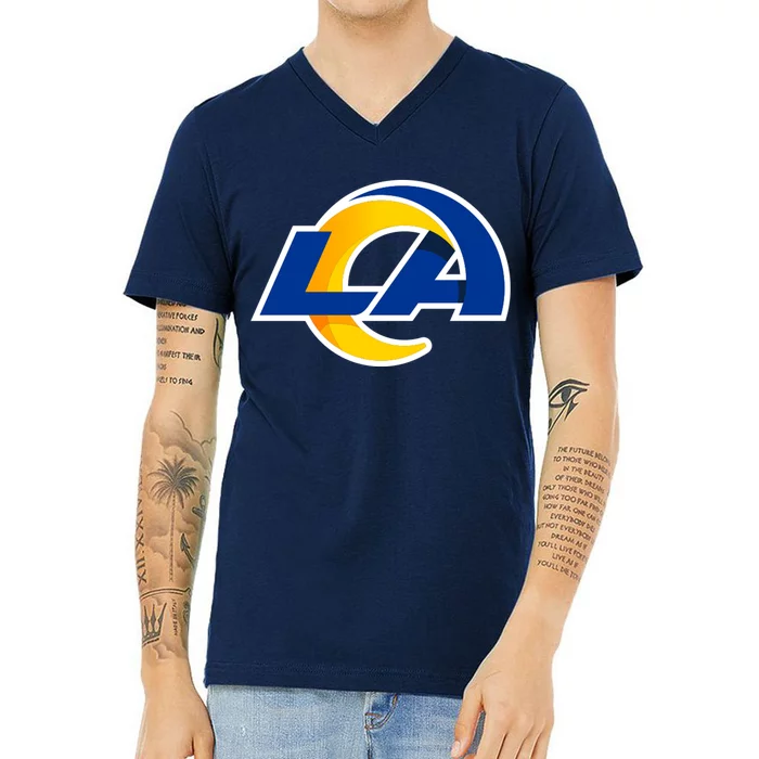 LA  Los Angeles Football V-Neck T-Shirt