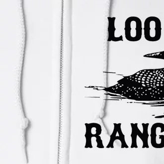 Loon Ranger Funny Common Loon Bird Watching Full Zip Hoodie