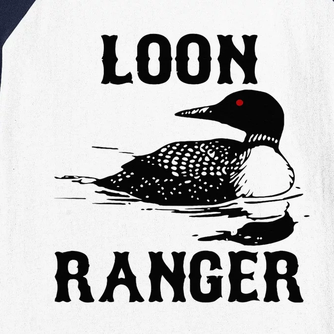 Loon Ranger Funny Common Loon Bird Watching Baseball Sleeve Shirt