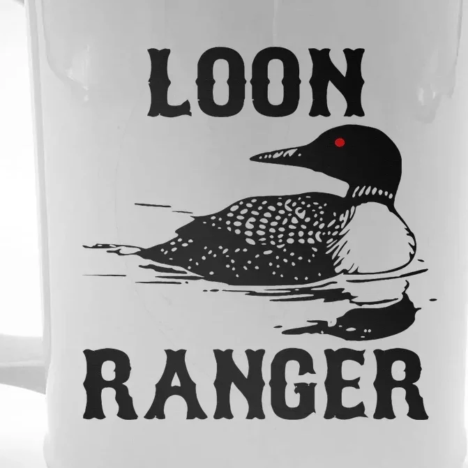 Loon Ranger Funny Common Loon Bird Watching Front & Back Beer Stein