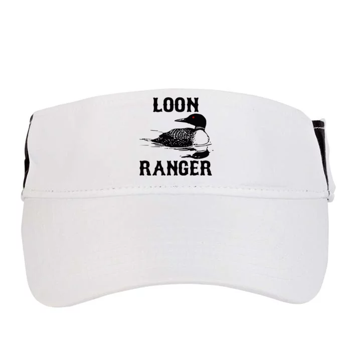 Loon Ranger Funny Common Loon Bird Watching Adult Drive Performance Visor