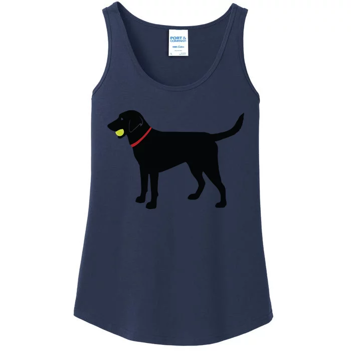 Labrador Retriever Fetch Black Lab Play Ball Ladies Essential Tank