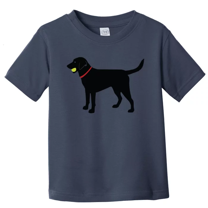 Labrador Retriever Fetch Black Lab Play Ball Toddler T-Shirt