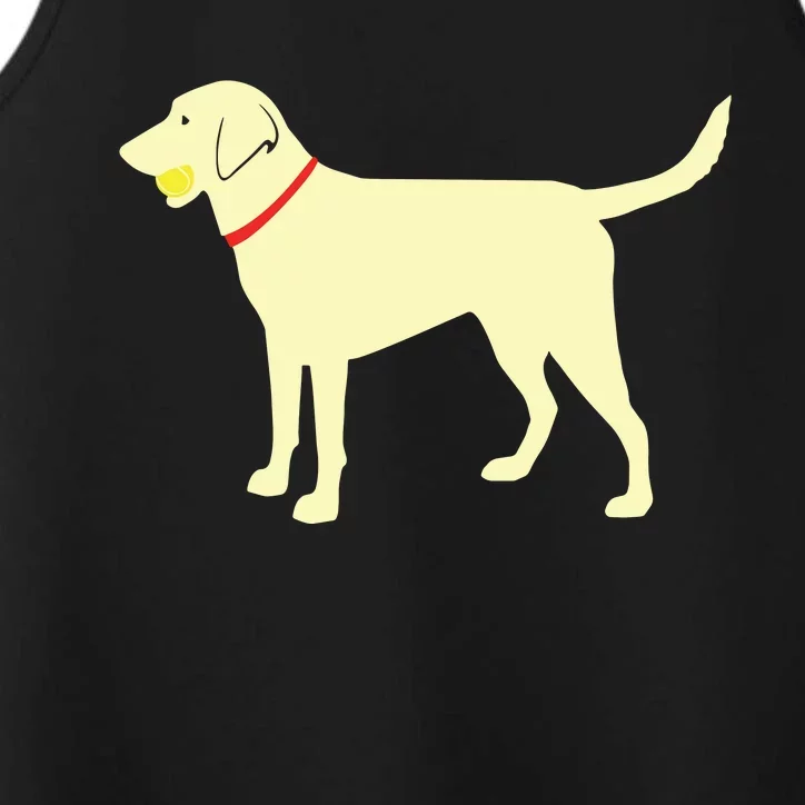 Labrador Retriever Fetch Yellow Lab Play Ball Performance Tank