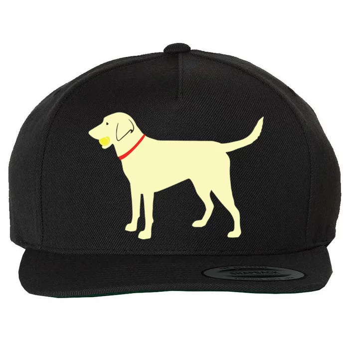 Labrador Retriever Fetch Yellow Lab Play Ball Wool Snapback Cap