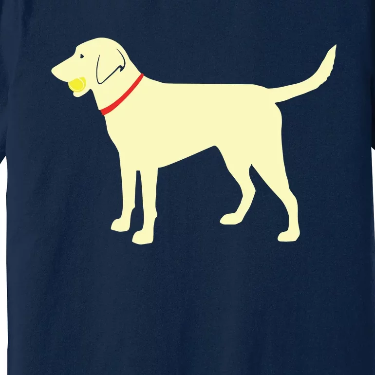 Labrador Retriever Fetch Yellow Lab Play Ball Premium T-Shirt