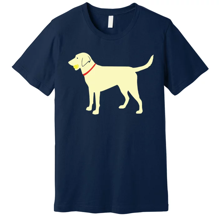 Labrador Retriever Fetch Yellow Lab Play Ball Premium T-Shirt