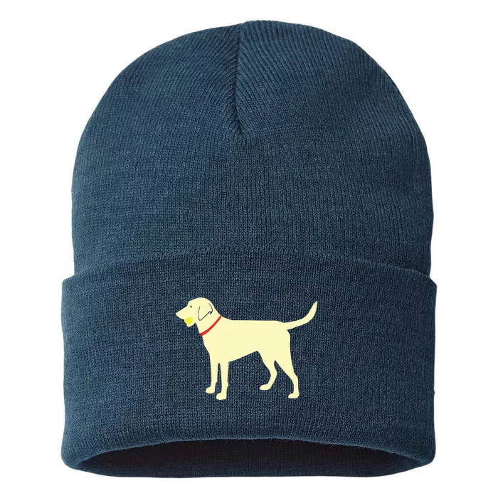 Labrador Retriever Fetch Yellow Lab Play Ball Sustainable Knit Beanie