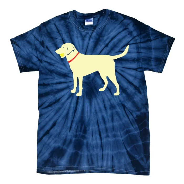 Labrador Retriever Fetch Yellow Lab Play Ball Tie-Dye T-Shirt