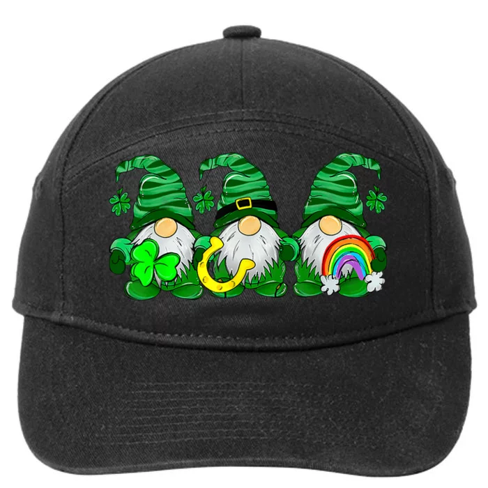 Lucky Rainbow Gnome Happy St Patrick's Day Wo 7-Panel Snapback Hat