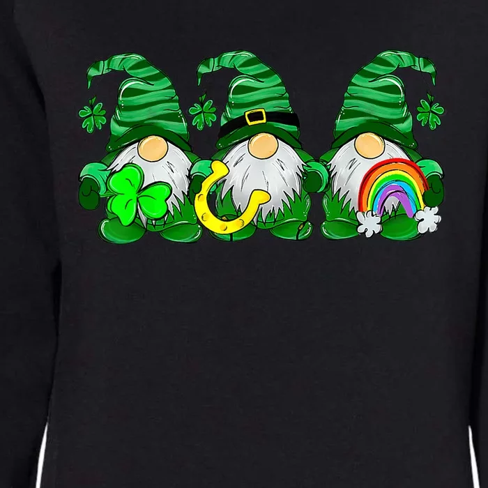 Lucky Rainbow Gnome Happy St Patrick's Day Wo Womens California Wash Sweatshirt