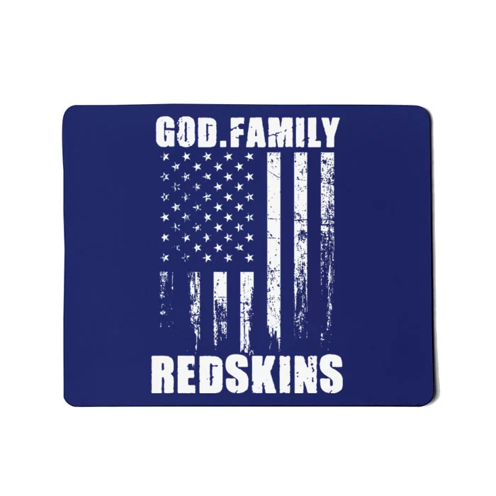 Loudon Redskins God. Family. Vintage Usa Flag Mousepad