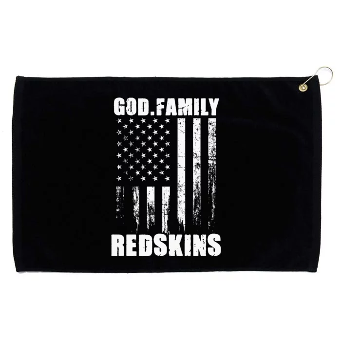 Loudon Redskins God. Family. Vintage Usa Flag Grommeted Golf Towel