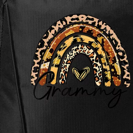 Leopard Rainbow Grammy Blessed Grammy Fall Thanksgiving Gift City Backpack