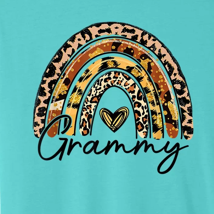 Leopard Rainbow Grammy Blessed Grammy Fall Thanksgiving Gift ChromaSoft Performance T-Shirt