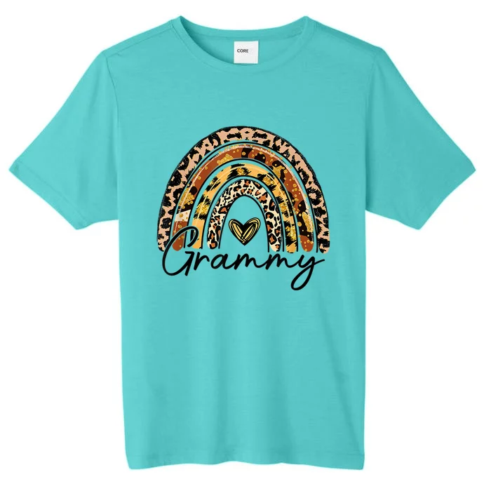 Leopard Rainbow Grammy Blessed Grammy Fall Thanksgiving Gift ChromaSoft Performance T-Shirt