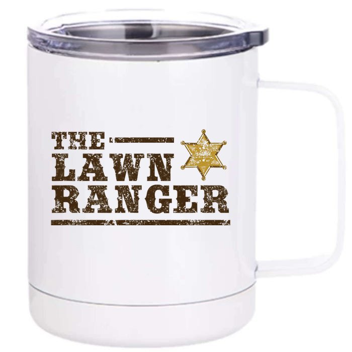 Lawn Ranger Grass Mower Mowing FatherS Day Gardening Front & Back 12oz Stainless Steel Tumbler Cup