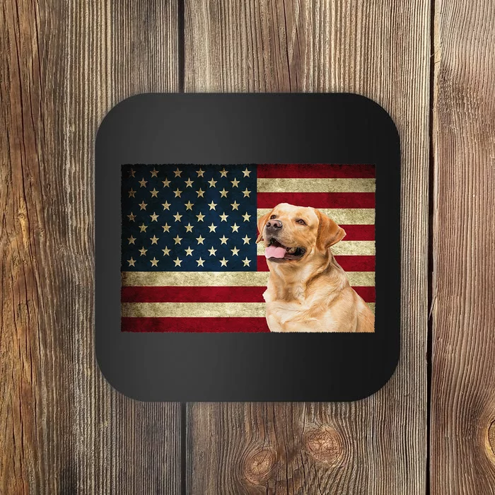 Labrador retriever gifts American Flag Lab dog Coaster