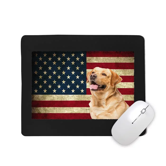 Labrador retriever gifts American Flag Lab dog Mousepad