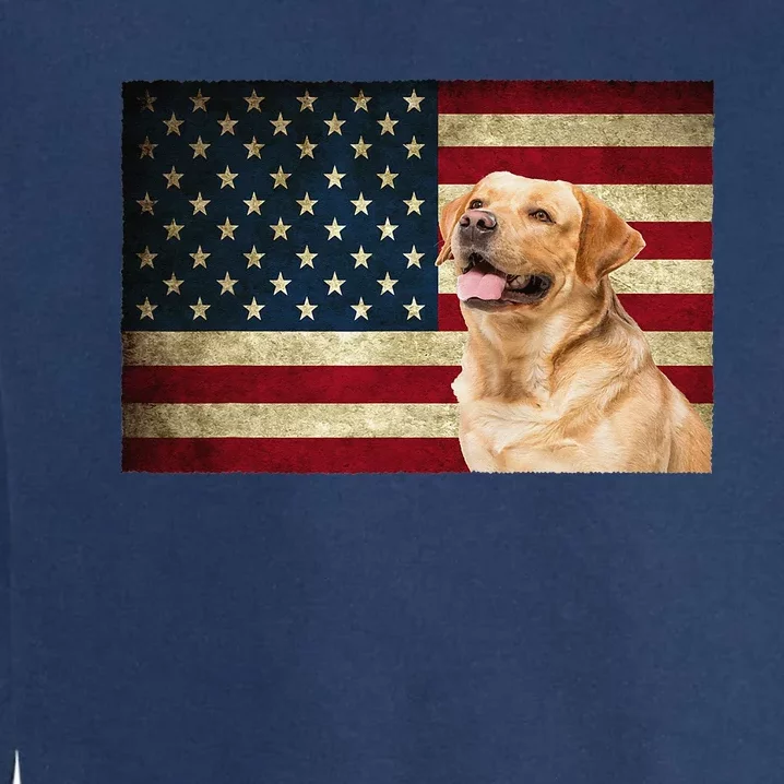 Labrador retriever gifts American Flag Lab dog Garment-Dyed Sweatshirt