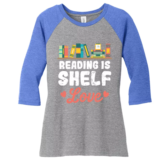 Lets Read! Gear For Educators Students And School Staff Gift Women's Tri-Blend 3/4-Sleeve Raglan Shirt