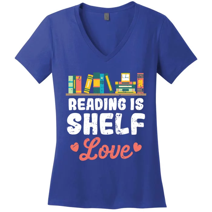 Lets Read! Gear For Educators Students And School Staff Gift Women's V-Neck T-Shirt