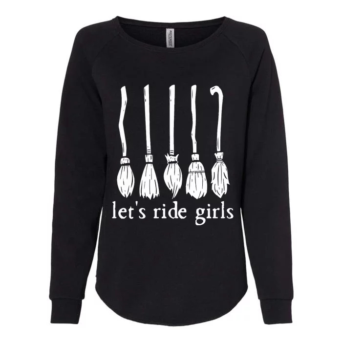 Lets Ride Girls Witches Halloween Sanderson Sister Womens California Wash Sweatshirt