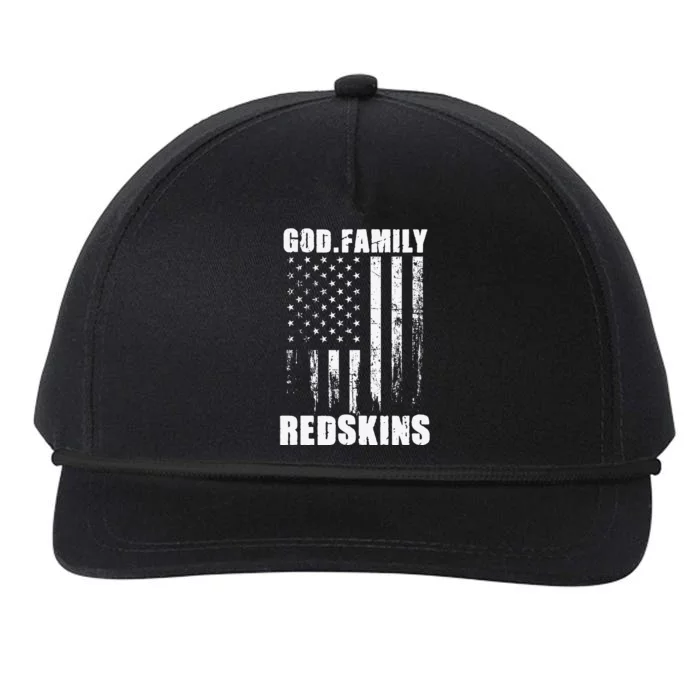 Loudon Redskins God. Family. Vintage Usa Flag Snapback Five-Panel Rope Hat