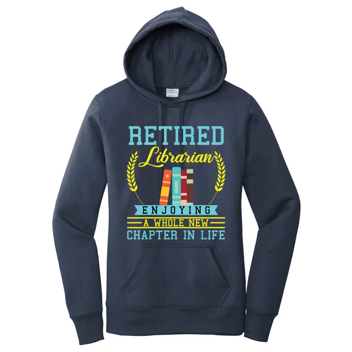 Librarian Retirement Gift Funny Retired Book Lover Men Women Women's Pullover Hoodie