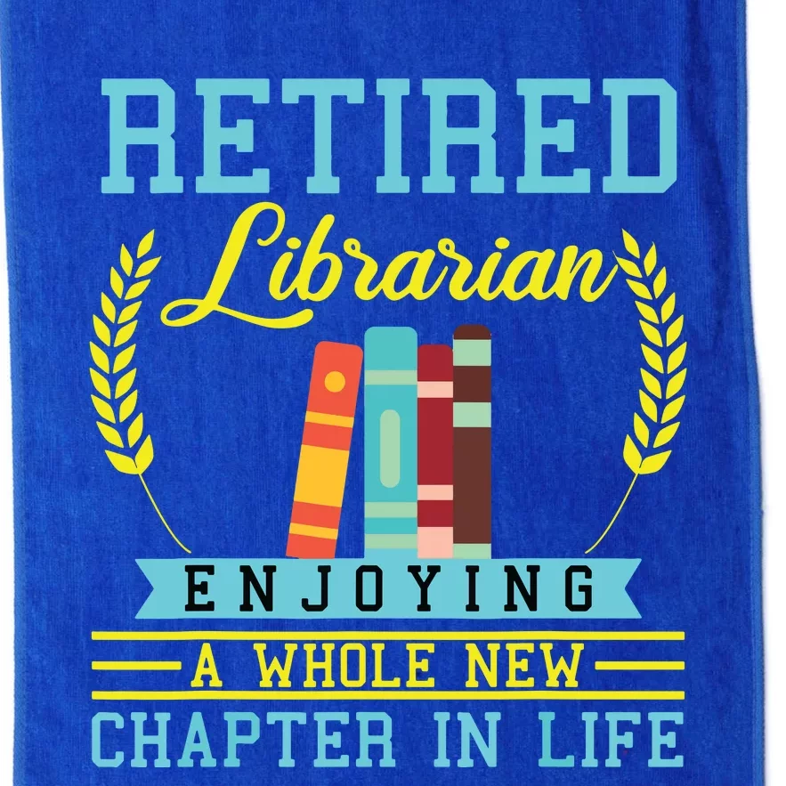 Librarian Retirement Gift Funny Retired Book Lover Men Women Platinum Collection Golf Towel