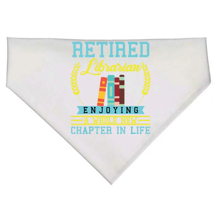 Librarian Retirement Gift Funny Retired Book Lover Men Women USA-Made Doggie Bandana