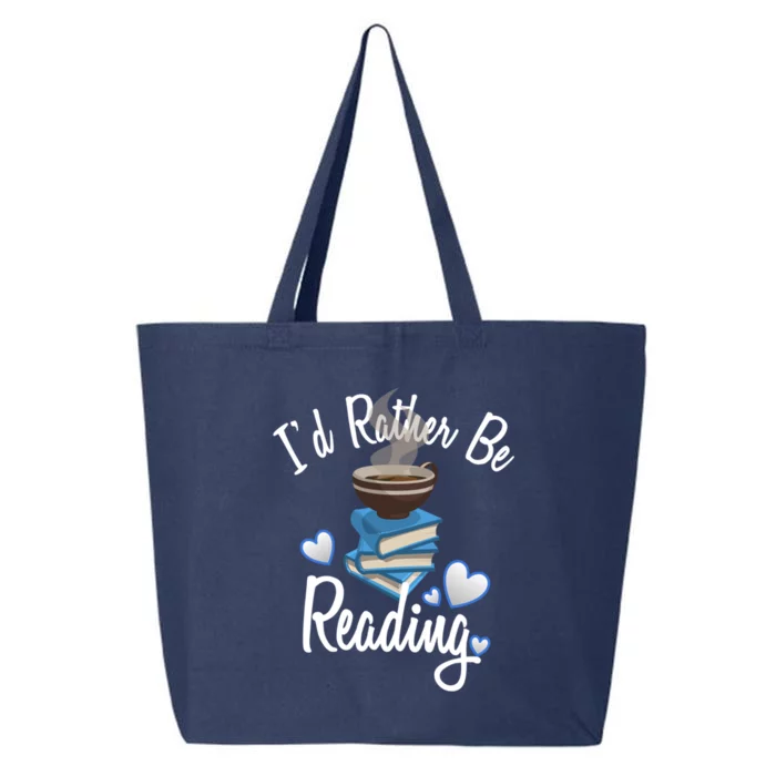 Love Reading Gift Book Lover Gift Id Rather Be Reading Gift 25L Jumbo Tote