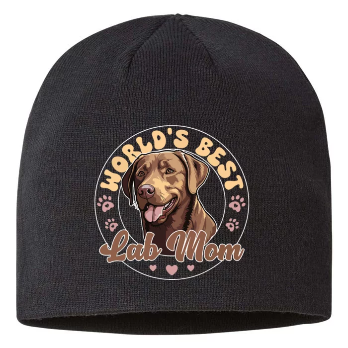 Labrador Retirever Groovy Worlds Best Chocolate Lab Mom 8 1/2in Sustainable Knit Beanie