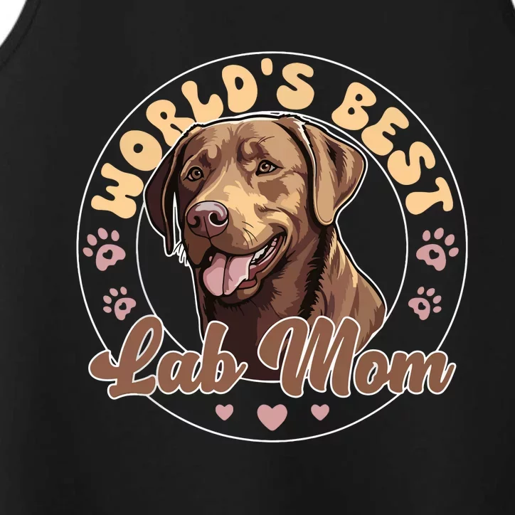 Labrador Retirever Groovy Worlds Best Chocolate Lab Mom Performance Tank