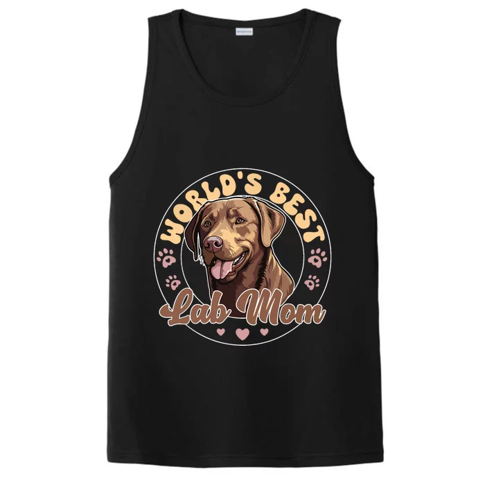 Labrador Retirever Groovy Worlds Best Chocolate Lab Mom Performance Tank