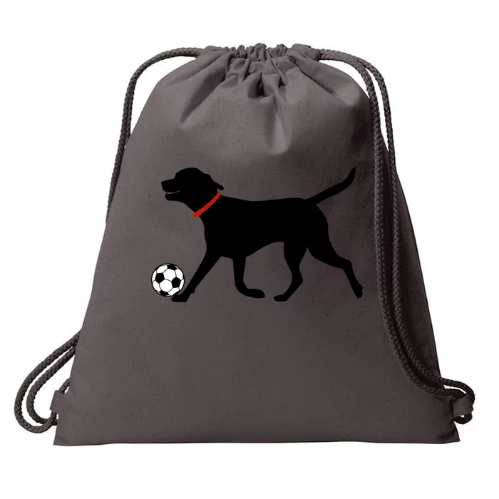 Labrador Retriever Great Gift Play Soccer Black Lab Soccer Drawstring Bag