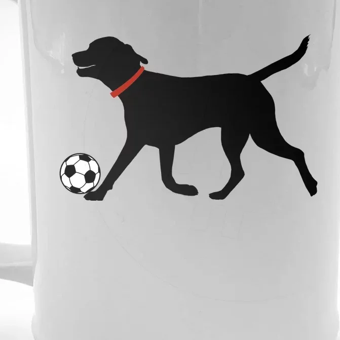 Labrador Retriever Great Gift Play Soccer Black Lab Soccer Front & Back Beer Stein