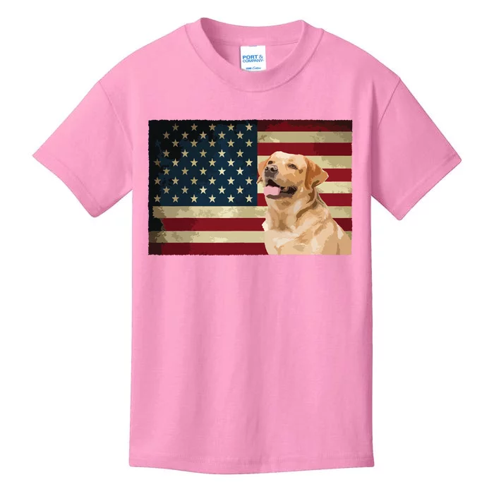 Labrador Retriever Gifts American Flag Men Women Lab Dog Kids T-Shirt