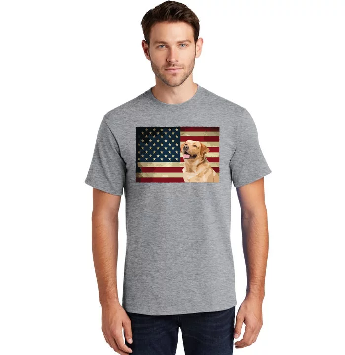 Labrador Retriever Gifts American Flag Men Women Lab Dog Tall T-Shirt