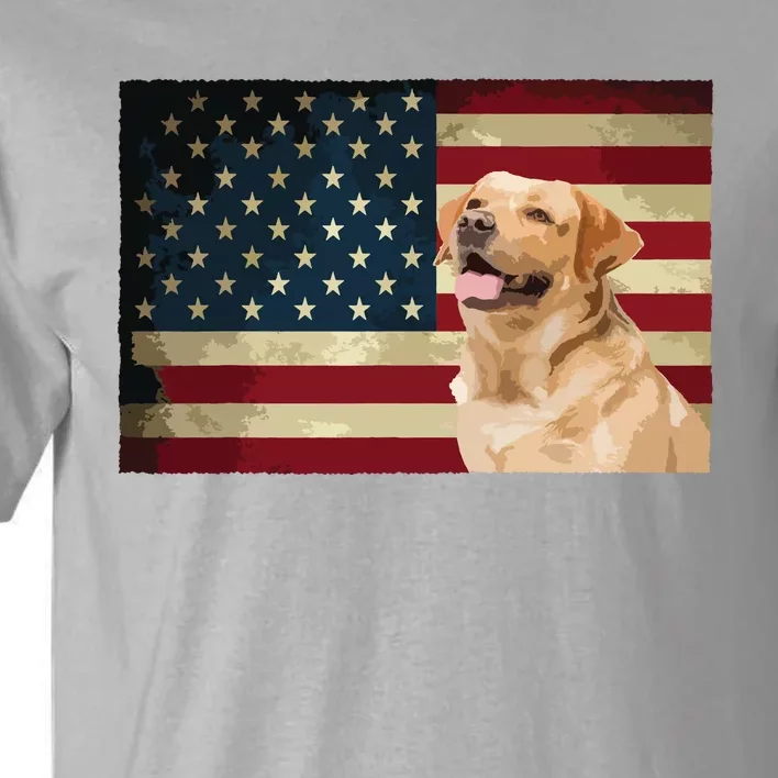 Labrador Retriever Gifts American Flag Men Women Lab Dog Tall T-Shirt