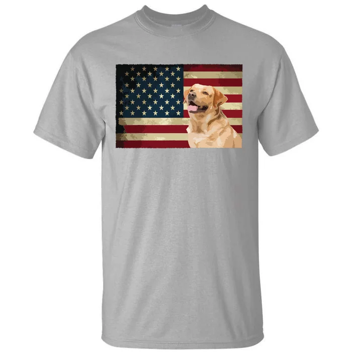 Labrador Retriever Gifts American Flag Men Women Lab Dog Tall T-Shirt