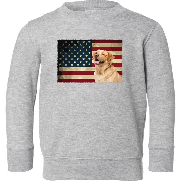 Labrador Retriever Gifts American Flag Men Women Lab Dog Toddler Sweatshirt