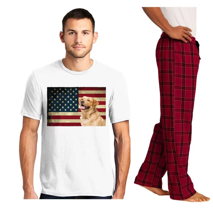 Labrador Retriever Gifts American Flag Men Women Lab Dog Pajama Set